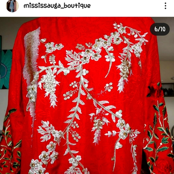 Bright red Kurta - Picture 1 of 6